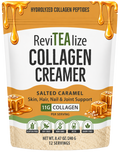 Collagen Creamer for Coffee - Grass Fed Collagen Peptides Powder with MCT Oil for Hair, Skin, Nails & Joint Support - Salted Caramel