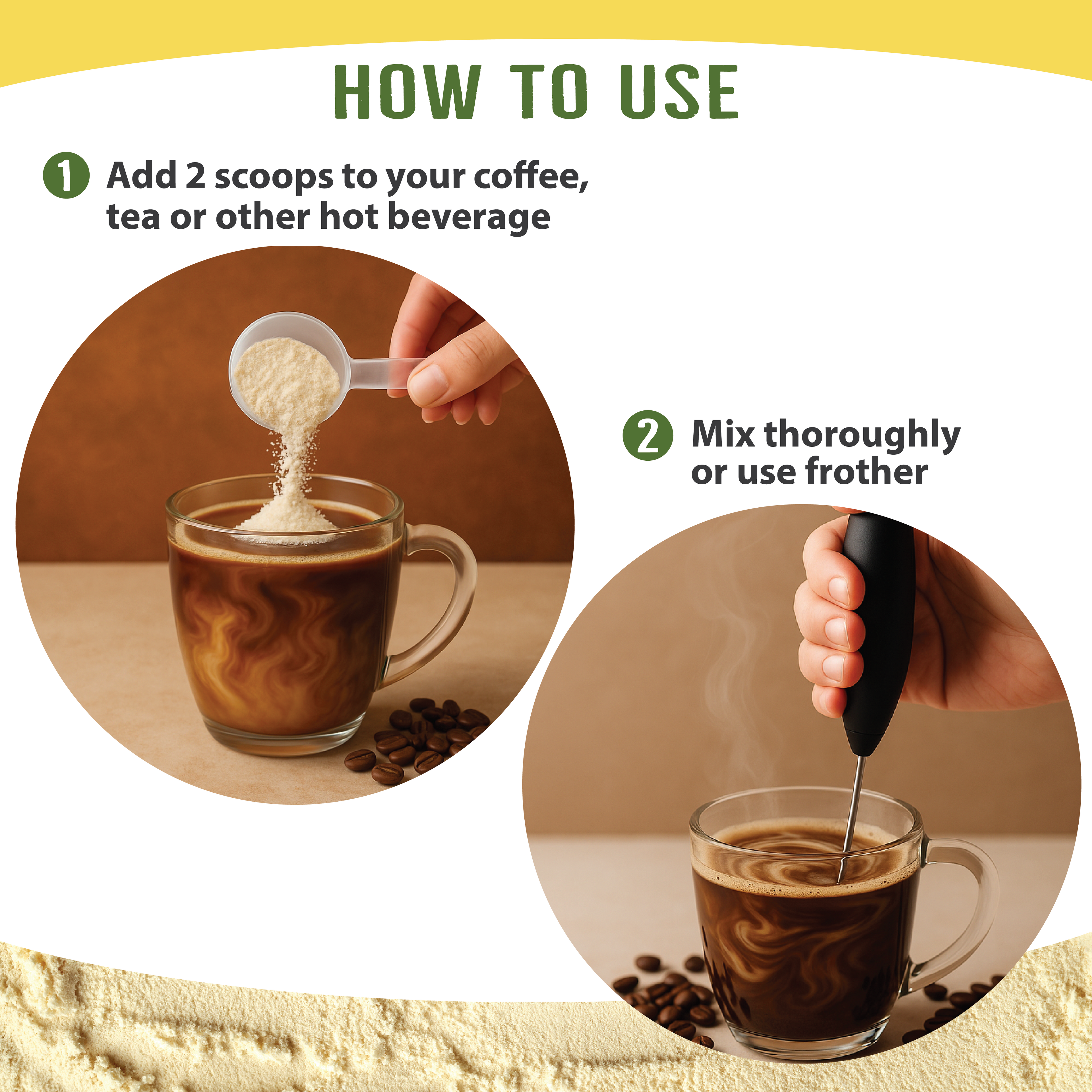 Collagen Creamer for Coffee - Grass Fed Collagen Peptides Powder with MCT Oil for Hair, Skin, Nails & Joint Support - Salted Caramel